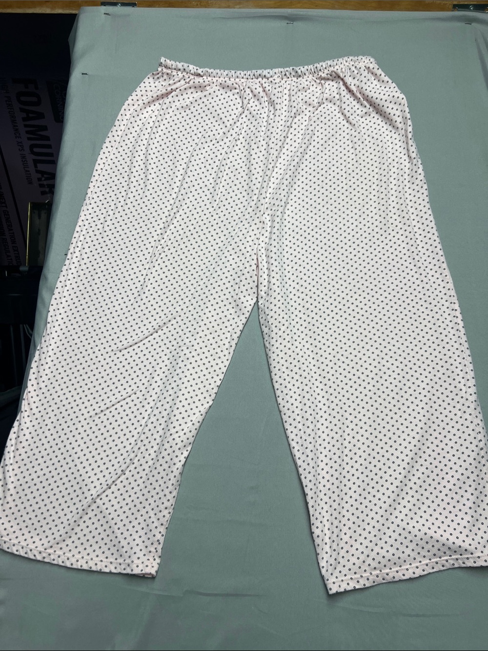 Womens Pink Polka Dot Pajama Set - Short Sleeve Top & Pants - Picture 4 of 6